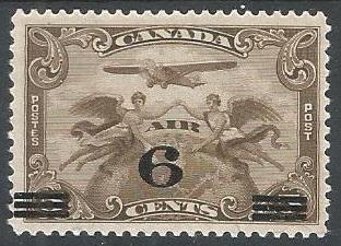 Канада. 1932 г. Авиа почта. Самолет. Надпечатка. MNH