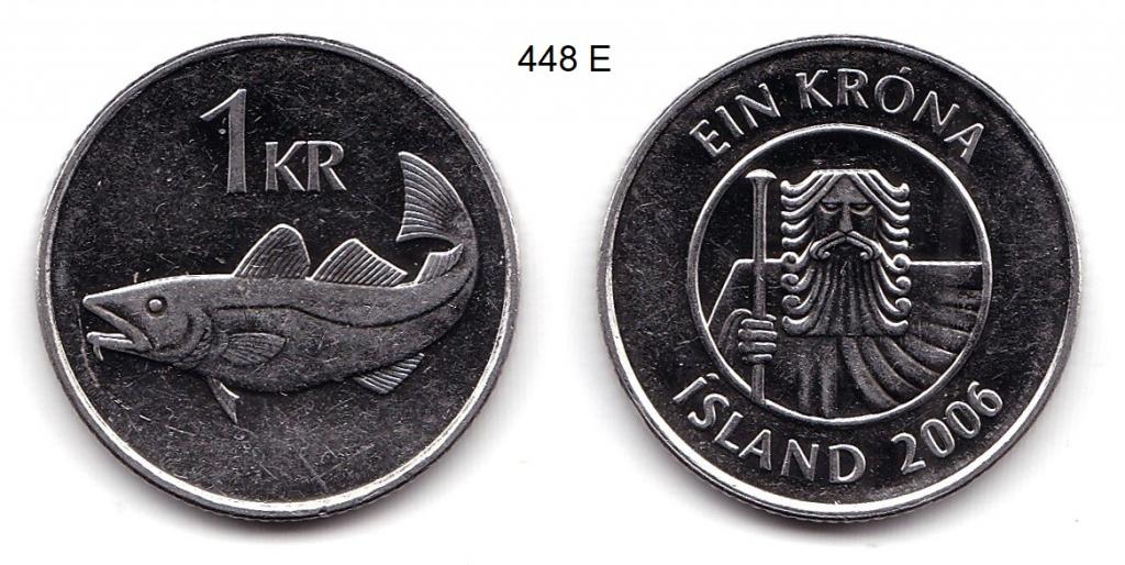 Исландия. 1 крона. 2006 год.