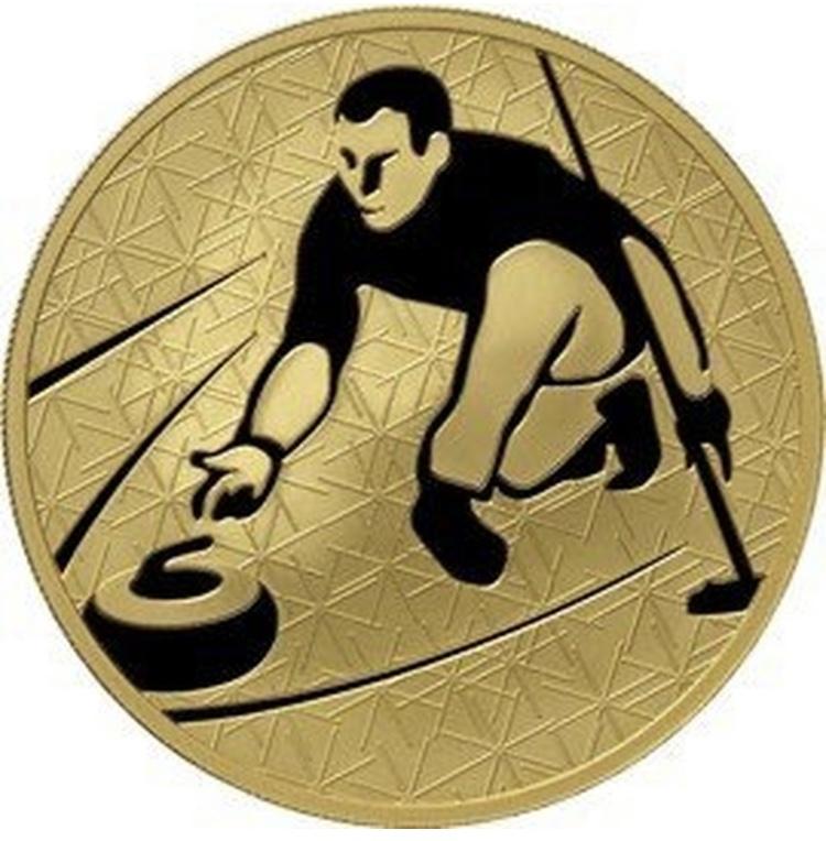 РФ. Зимние олимпийские игры. Керлинг. 2010 г.ПРУФ.999.унция. 200 рублей.
