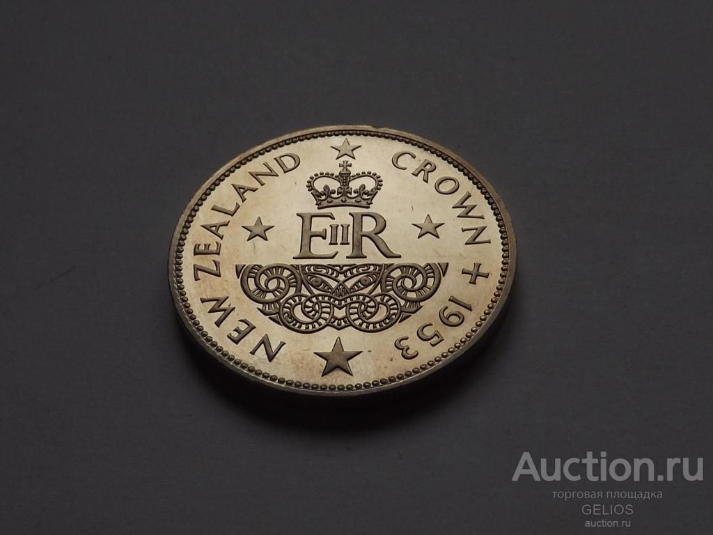 Новая Зеландия 1 крона 1953 Коронация Елизаветы II СОСТОЯНИЕ!!!