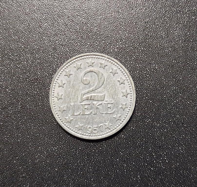 * Албания 2 лека 1957 Unc * Хороший сохран !