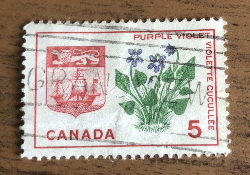 Марки Канада 1965 г Герб Нью-Брансуик