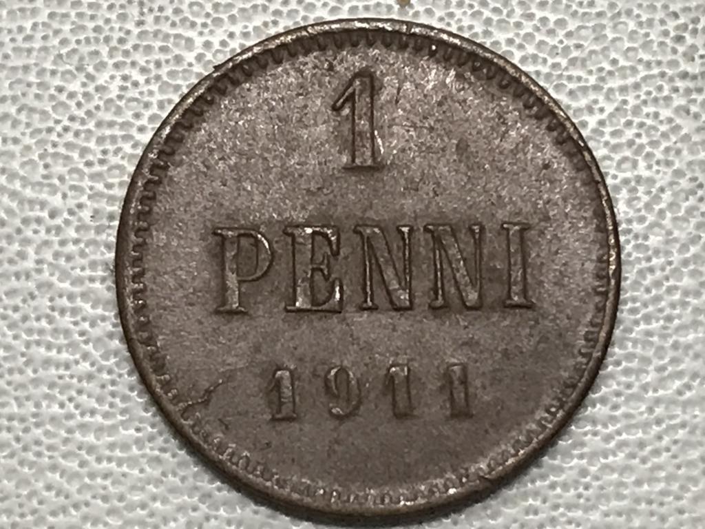 1 пенни 1911 г. Русская Финляндия