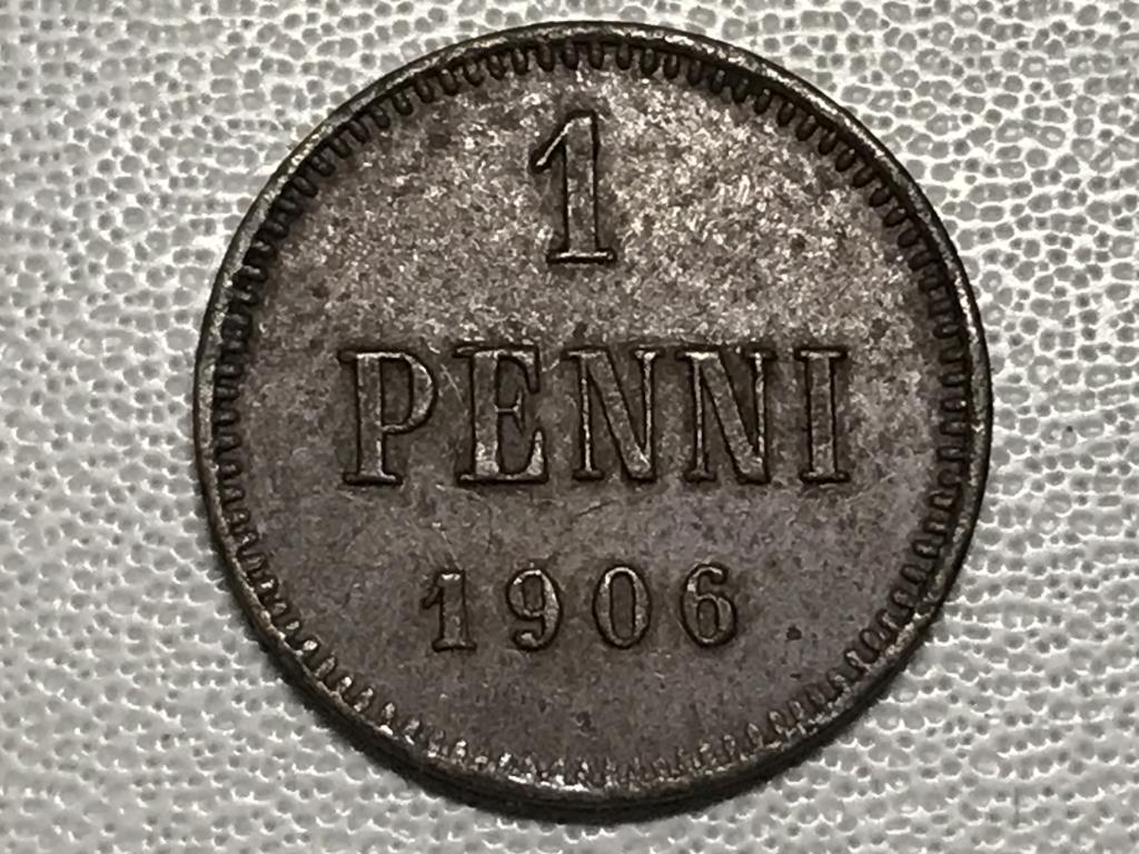 1 пенни 1906 г. Русская Финляндия