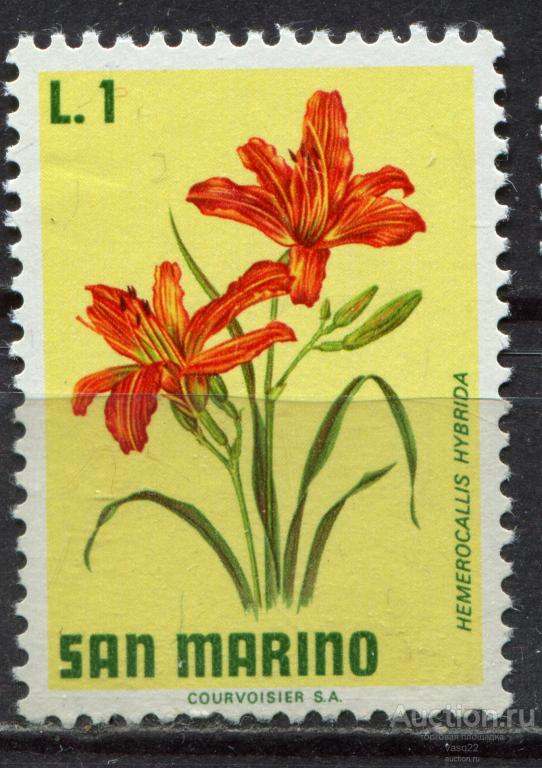 Сан Марино 1971 год Цветы - Гемерокаллис Флора