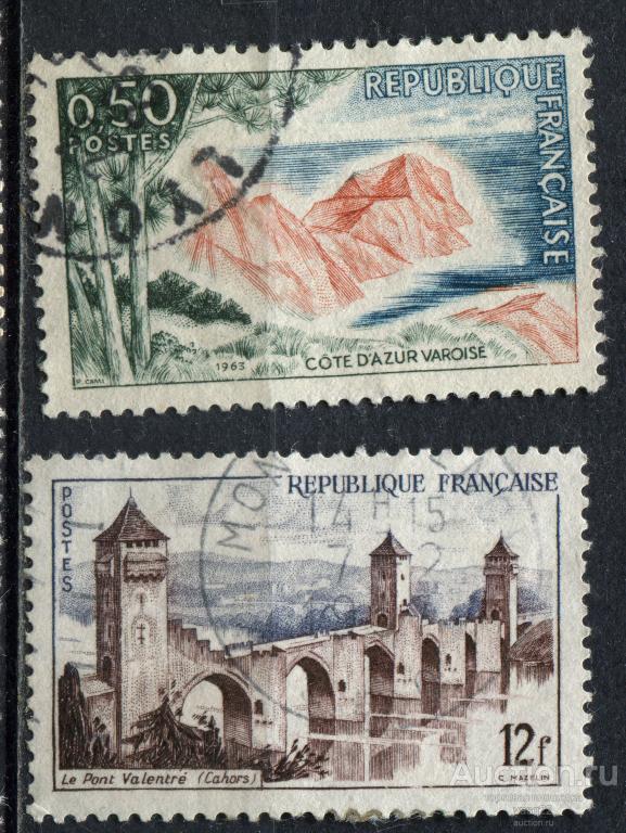 Франция 1963 Лазурный Берег 2 шт
