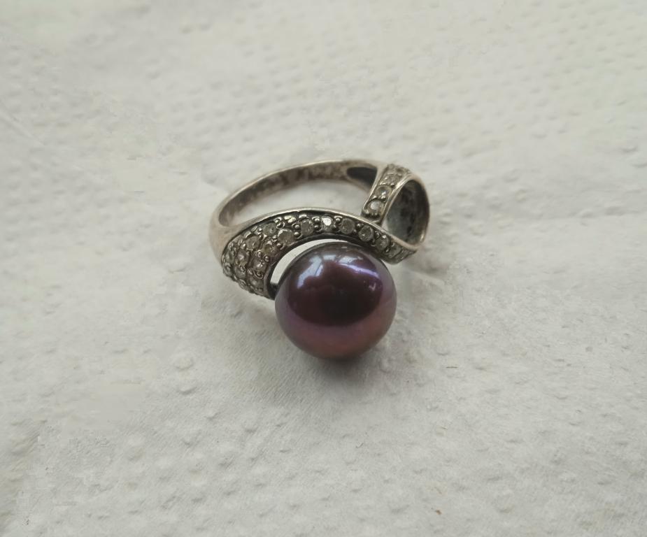 Кольцо с камнями - серебро 925 проба