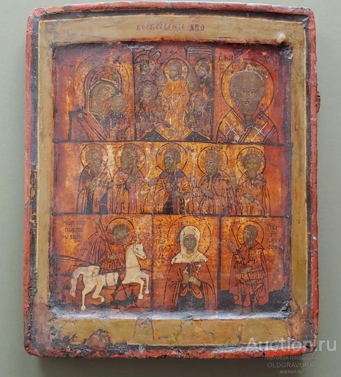 17-18 век. Многочастная, ковчежная северная икона ART0101