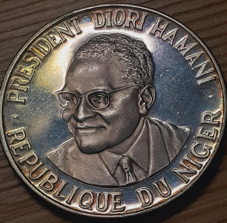 Нигер 1000 франков  1960 г. Независтимость. Серебро. ПРУФ-PROOF. ESSAI.  ПРОБА.