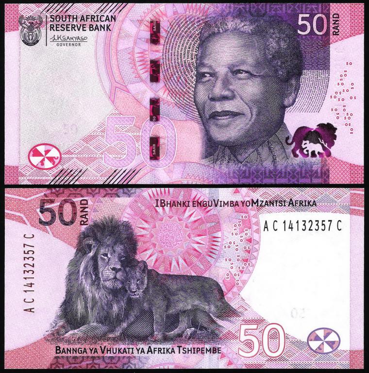 ЮАР. Южная Африка 50 рандов 2023 год. UNC