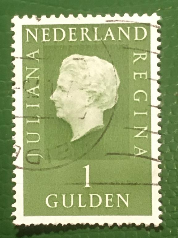 Марка.  Королева Юлиана. Стандартная серия.  Нидерланды. 1969 г.