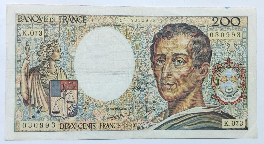 Франция 200 франков 1989 (К36а)