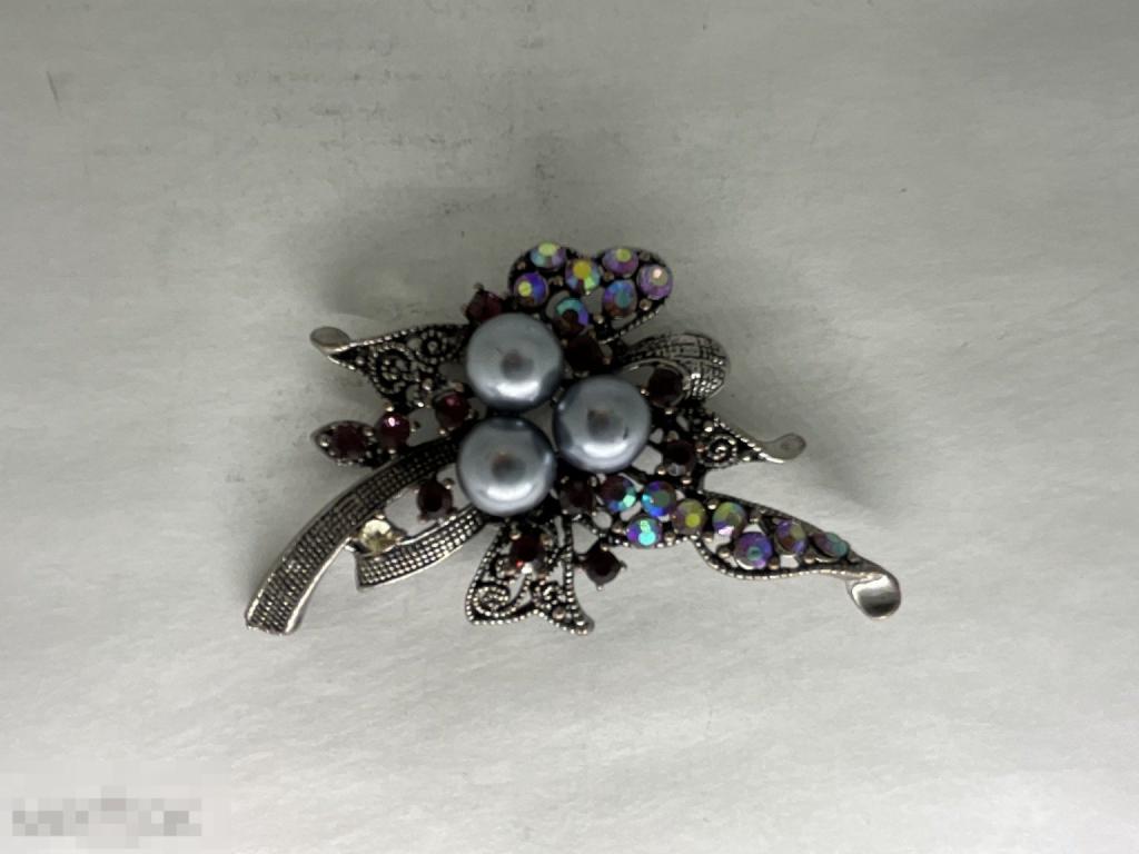 БРОШЬ брошка БАНТ КРАСОТА кристаллы меняют цвет Чехословакия СССР винтаж № 105