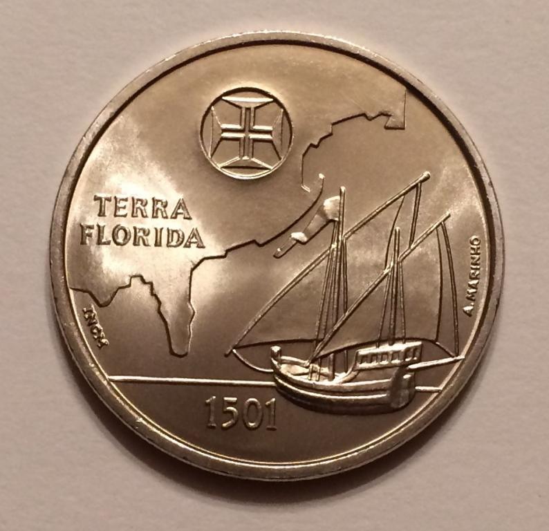 ПОРТУГАЛИЯ 200 ЭСКУДО 2000 ФЛОРИДА КОРАБЛЬ ПАРУСНИК UNC