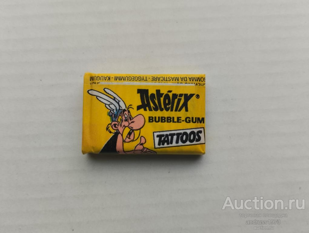 ЖВАЧКА. ЖЕВАТЕЛЬНАЯ РЕЗИНКА ASTERIX. TATTOOS ОРИГИНАЛ!!!