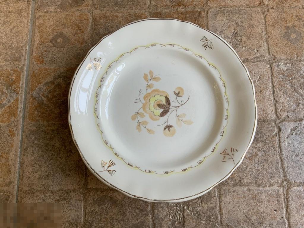 ТАРЕЛКА пирожковая 17 см ЦВЕТЫ ЗиК КОНАКОВО 50-е гг Отл