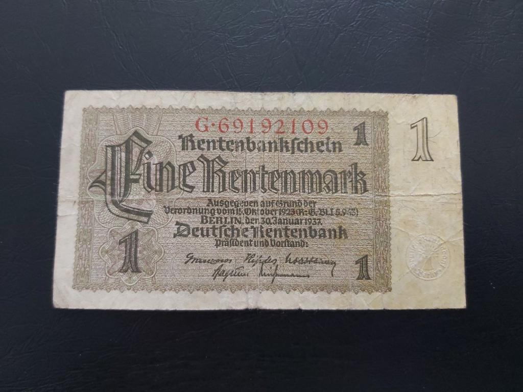 1 рейхсмарка, марка 1937 Германия