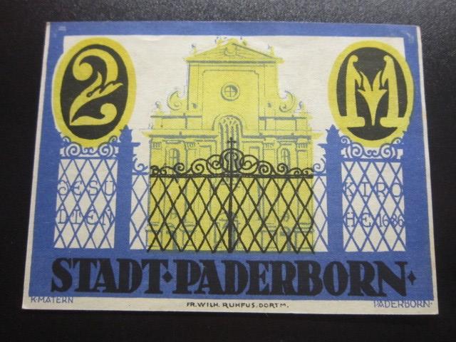 ГЕРМАНИЯ НОТГЕЛЬД  2 МАРКИ    PADERBORN