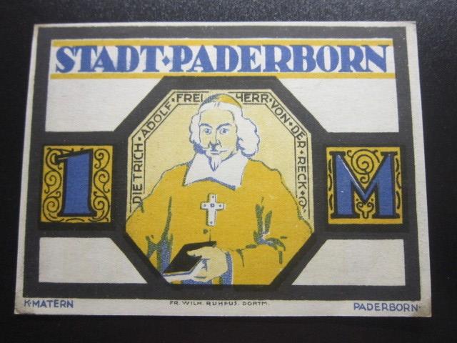 ГЕРМАНИЯ НОТГЕЛЬД  1  МАРКА  PADERBORN