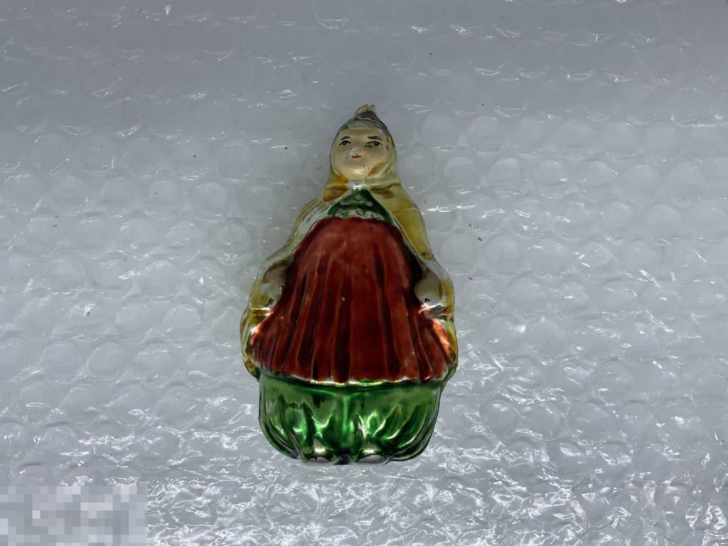 ЕЛОЧНАЯ ИГРУШКА СССР  Шамаханская Царица в красном  Сказка о Золотом Петушке стекло
