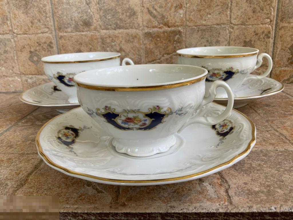 ЧАЙНАЯ ПАРА чашка с блюдцем СИНИЙ ГЛАЗ Bernadotte Бернадотт Thun ЧЕХИЯ  Отл