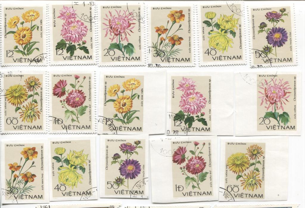 1978 ВьетНам.Хризантемы.16м.зб и бзб гаш