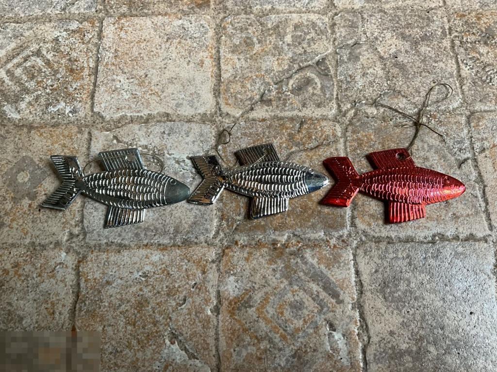 ЕЛОЧНАЯ ИГРУШКА СССР РЫБКА колкий пластик пластмасса Отл