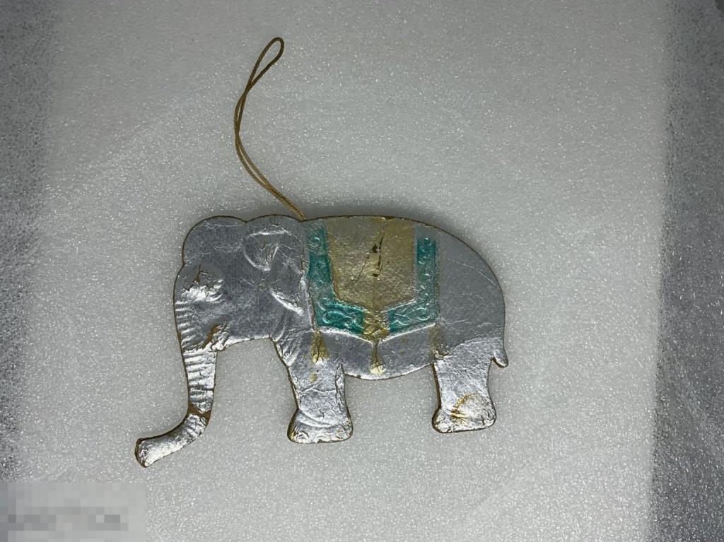 ЕЛОЧНАЯ ИГРУШКА СССР СЛОН картон