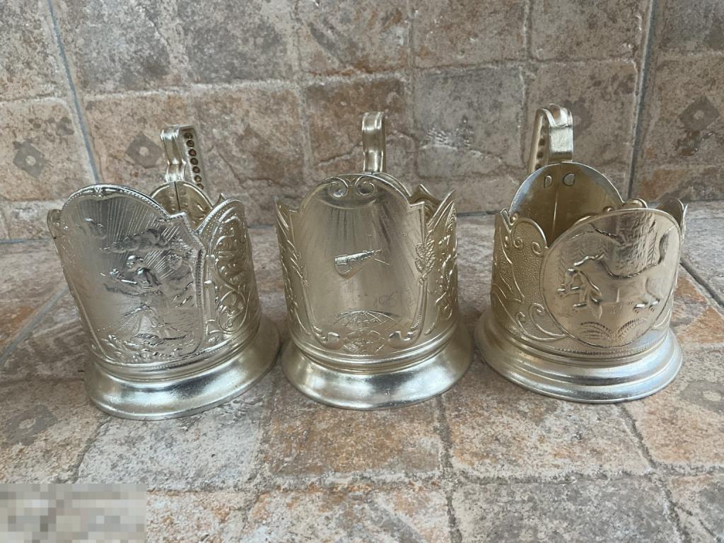 ПОДСТАКАННИК СССР алюминий Спутник космос Сказка Лиса  Отл