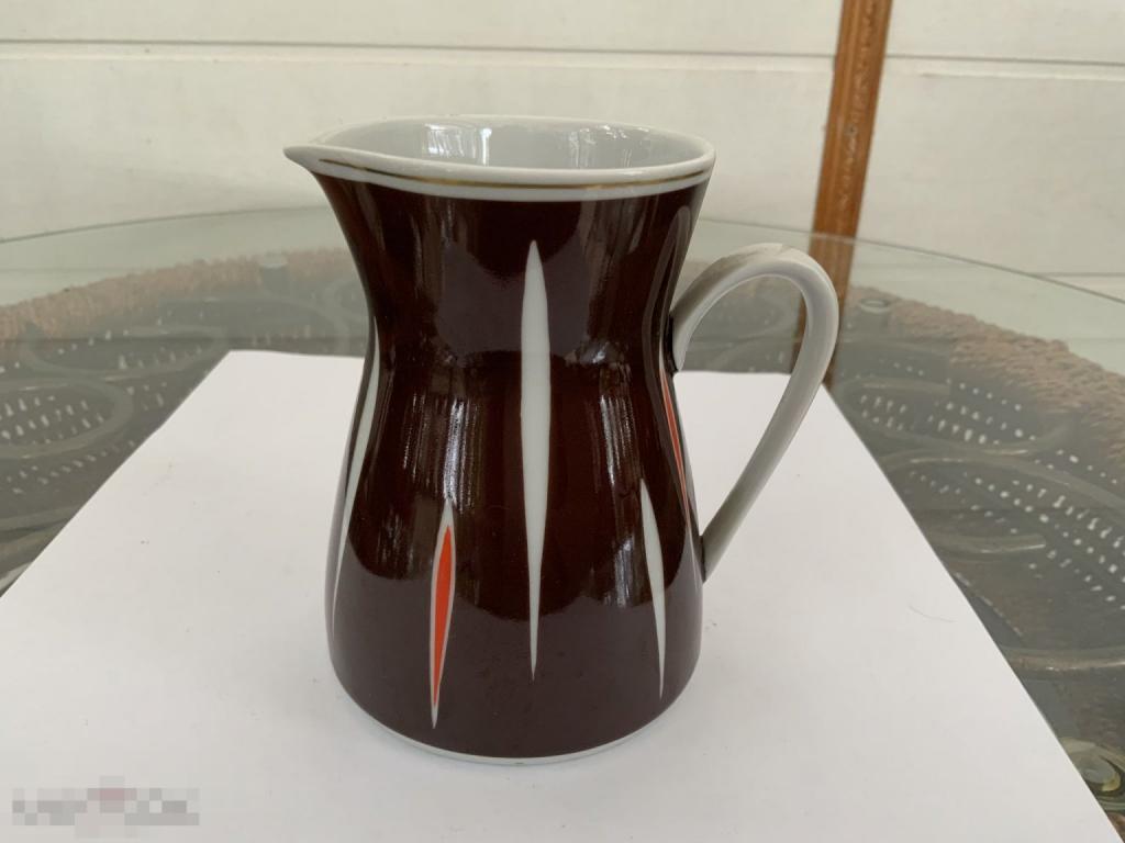 МОЛОЧНИК сливочник Камыши крытье Фрайбергер Freiberger фарфор Германия ГДР Отл