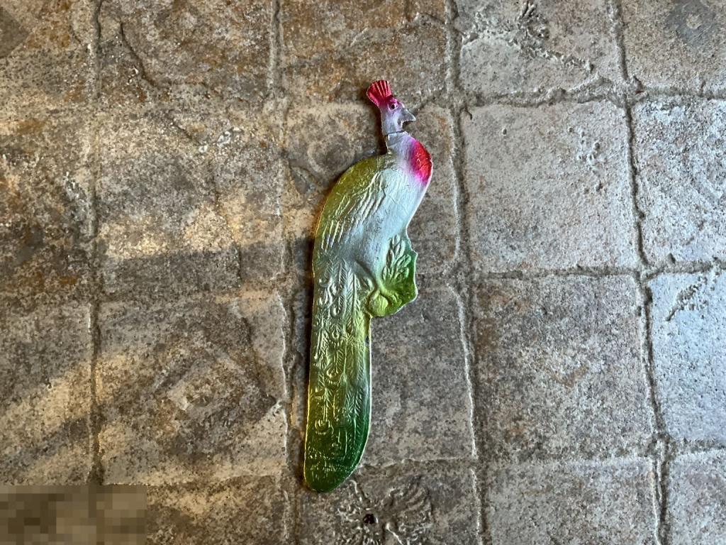 ЕЛОЧНАЯ ИГРУШКА СССР ПАВЛИН птица картон