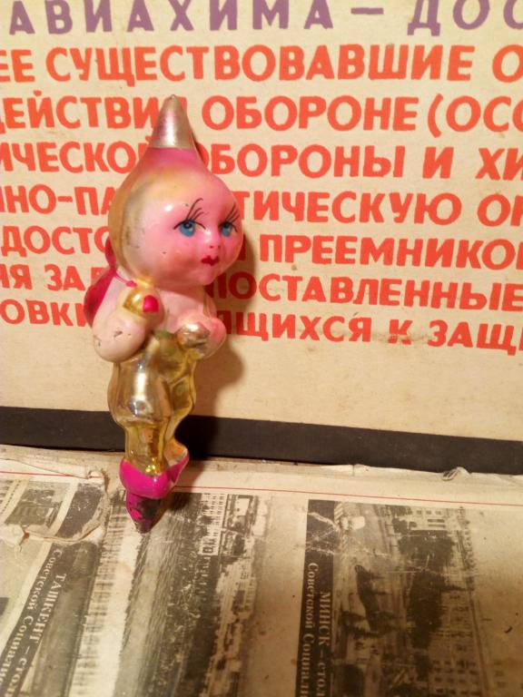 Елочная игрушка.Чиполлино.Стекло..СССР