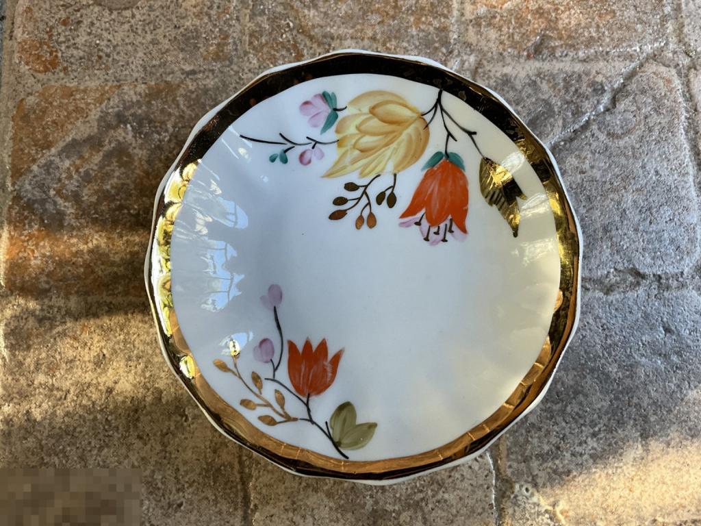 РОЗЕТКА для варенья из сервиза  ЦВЕТЫ ОСЕНИ ВЕРБИЛКИ ДФЗ тонкий фарфор Отл @