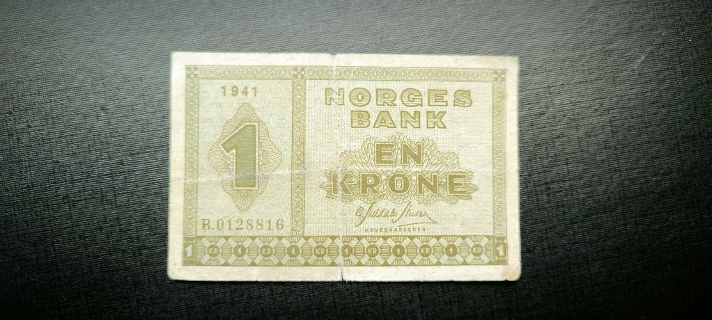 Норвегия 1 крона золотом 1941
