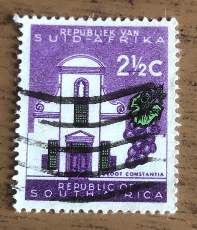 Марки ЮАР 1967 г Грут Констанция, перерисованная