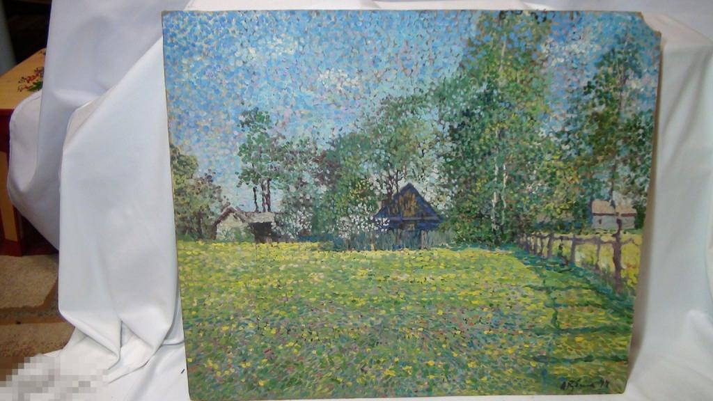Александр Рубинин Месяц май 1994 ,оргалит 49,5х60см