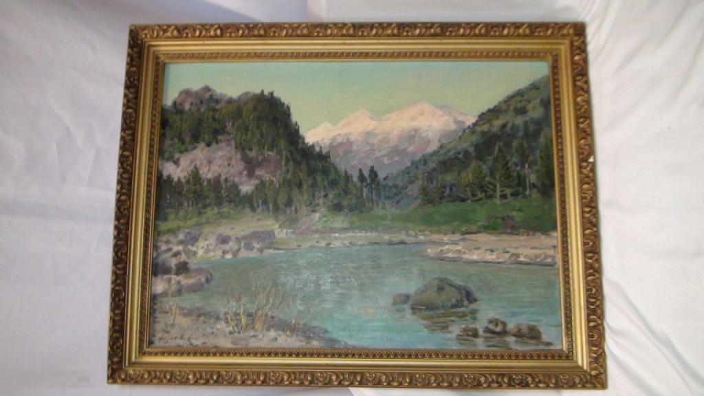 Назим Халваш Горное озеро 1986 ,холст,масло