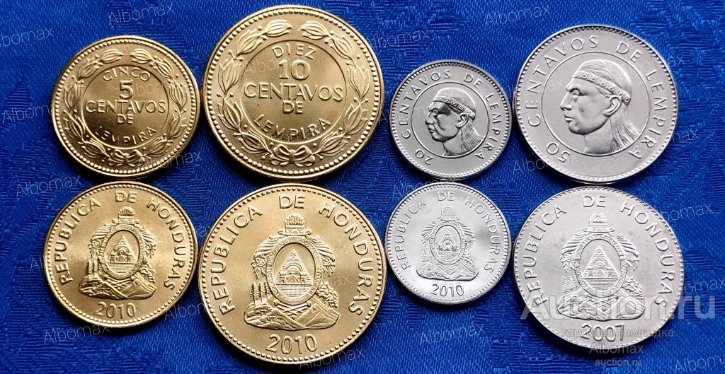 Гондурас набор монет 5 ,10, 20, 50 сентаво 2007-2010гг UNC (4шт)