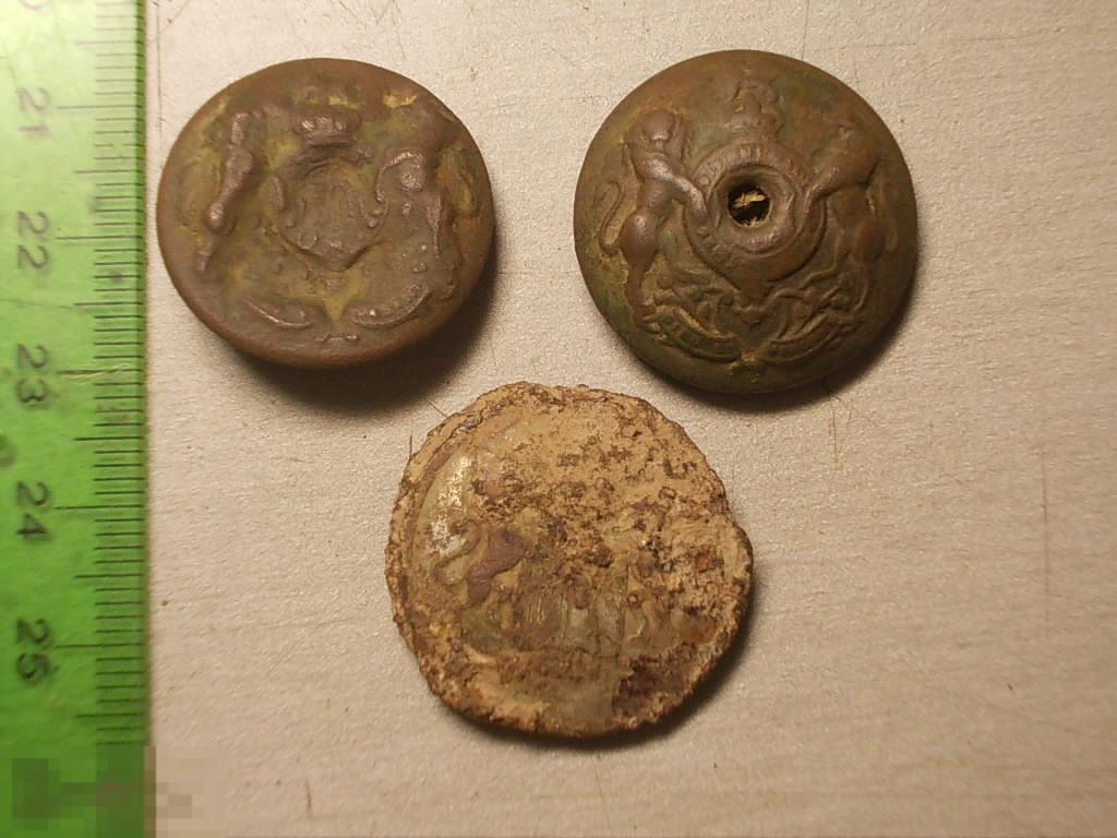 Пуговица солдата офицера ПМВ Англия Великобритания Оригинал 3 штуки