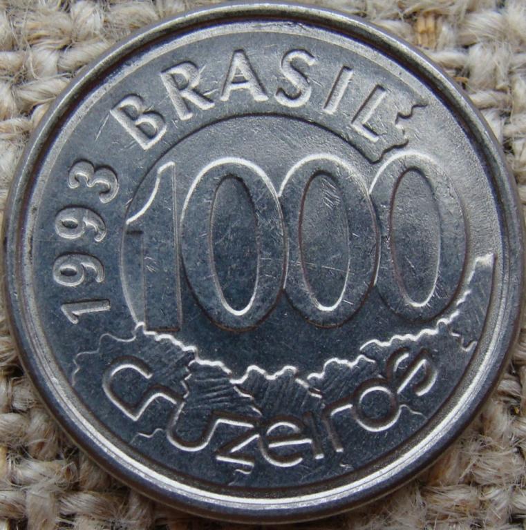 Бразилия 1000 крузейро 1993 год
