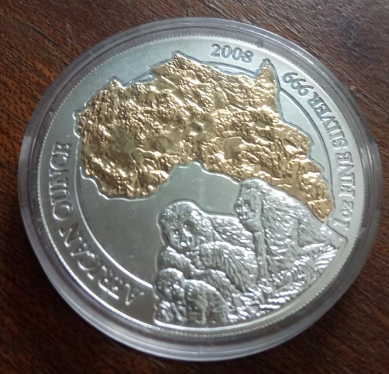 Руанда 2008 г. 50 франков Гориллы