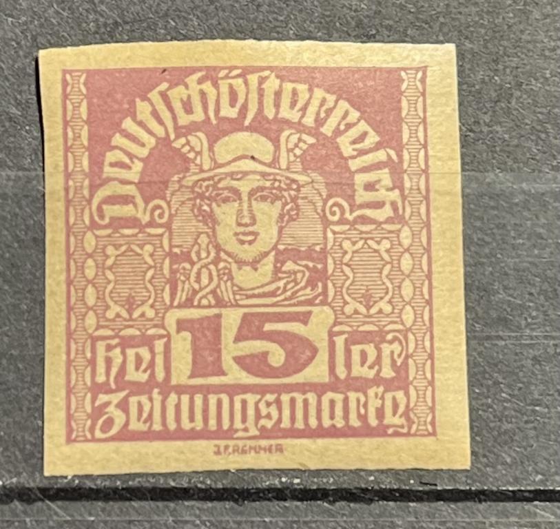 Газетная марка Австрия 🇦🇹❗️1920 год❗️
