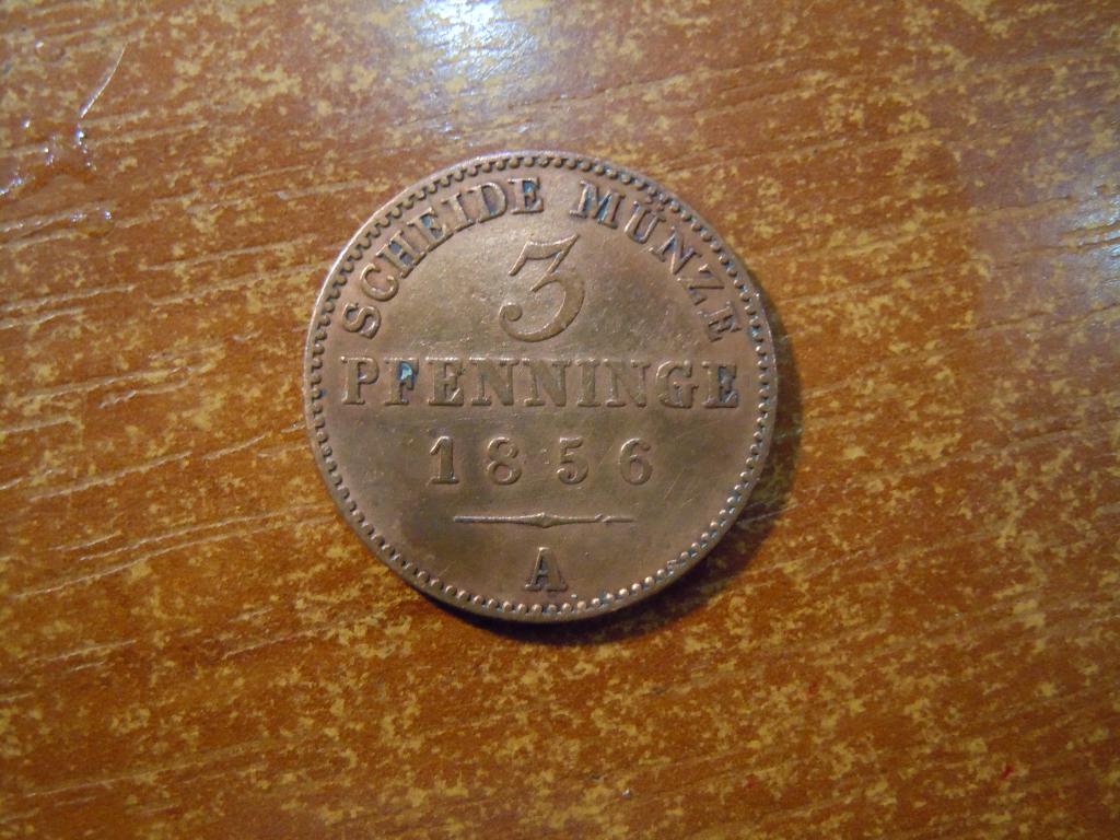 3 пфеннига 1856г(A) Королевство Пруссия