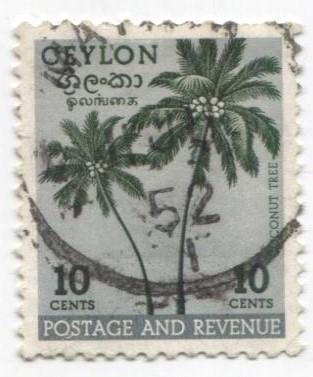 1951 Цейлон.Кокосовые пальмы.1м.гаш
