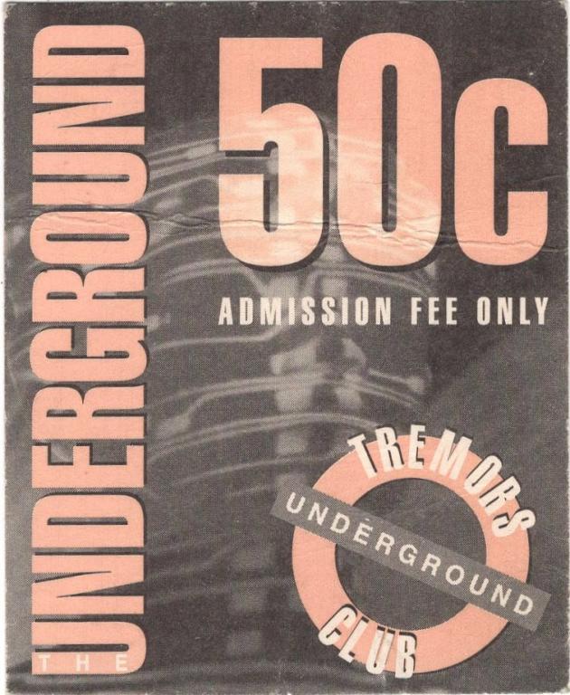 Флаер (Tremors underground club) Мальта 1997 г.