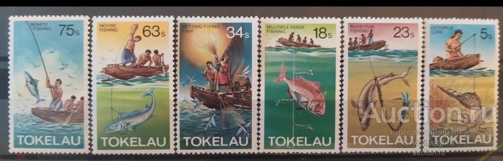Токелау 1982г. Рыбалка. рыбы MNH