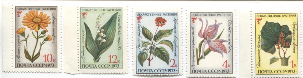 1973 СССР.Лекарственные растения.5м.**