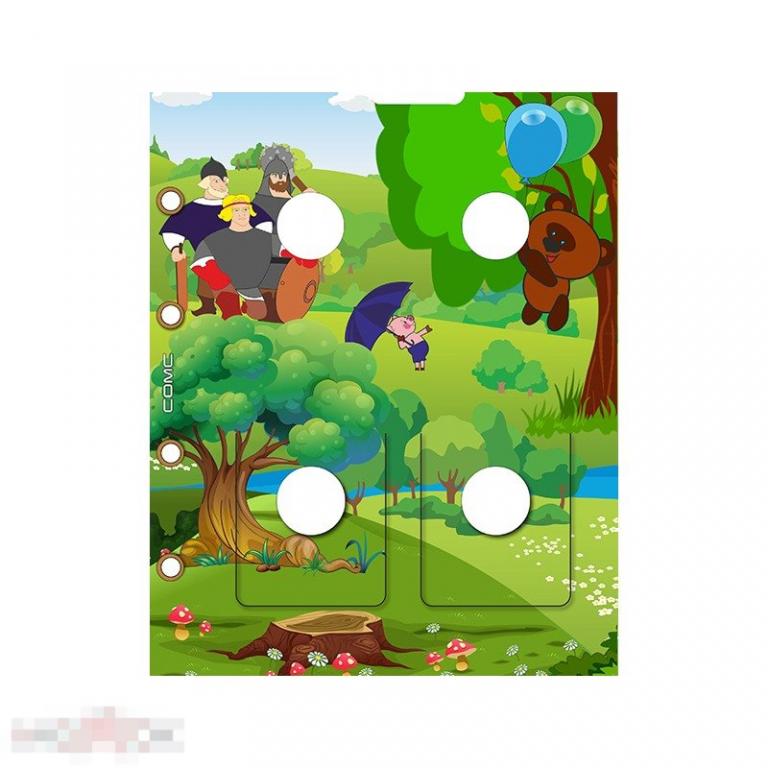 Лист для монет 25 рублей Винни Пух и Три богатыря