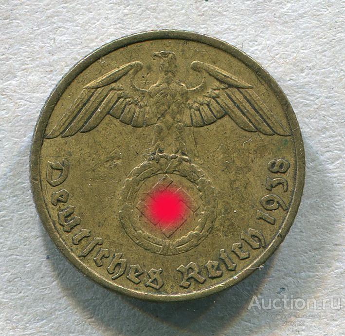 Германия 5 пфеннигов 1938 А год