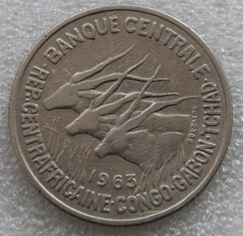 Центрально Африканская Республика 50 франков 1963 г. Антилопы Куду